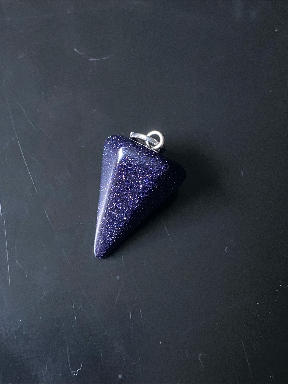 Blue sandstone necklace pendant 🐬